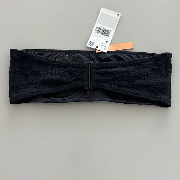 NWT Mango Bandeau Bikini Top Black Size S - Picture 2 of 9